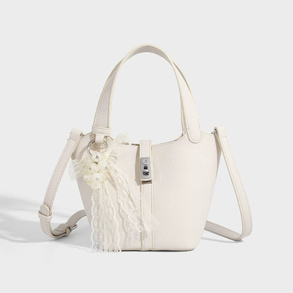 Beaira High end lychee patterned hand-held vegetable basket bag for women's summer new fashion versatile single shoulder crossbody small bag