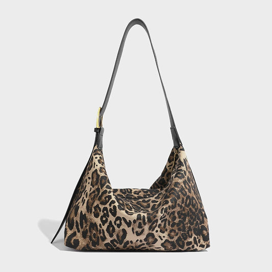 Beaira Korean Retro Leopard Print Underarm Bag New Bag Women's Large Capacity Lightweight and Versatile Tote One Shoulder Crossbody Bag