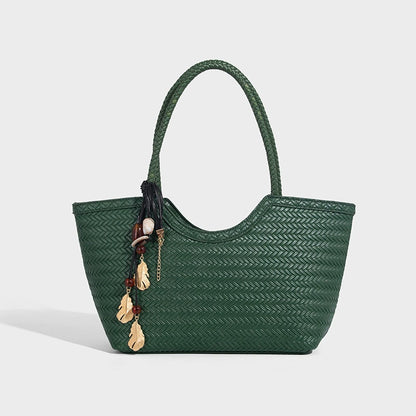 Beaira Large capacity commuting woven bag women's new high-end sensory vegetable basket bag fashionable and versatile tote bag