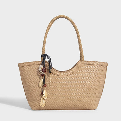 Beaira Large capacity commuting woven bag women's new high-end sensory vegetable basket bag fashionable and versatile tote bag