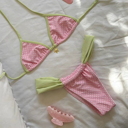 Beaira New Bikini European and American Sexy Bikini Cross border Foreign Trade European and American Printed Strap Split Women's Swimsuit