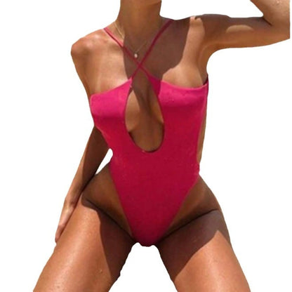 Beaira New bikini swimsuit women's one-piece solid color sexy multi-color bikini swimsuit