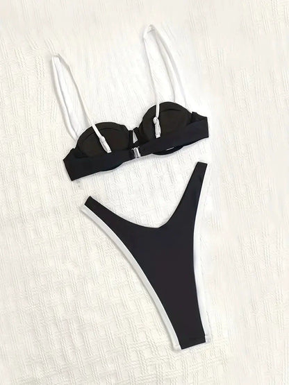 Beaira New high waisted European and American bikini sexy seaside beach split women's swimsuit swimsuit