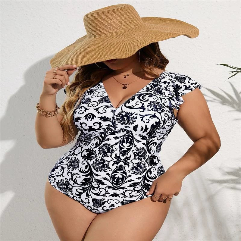 Beaira New plus size swimsuit one-piece sexy European and American swimsuit swimsuit women's