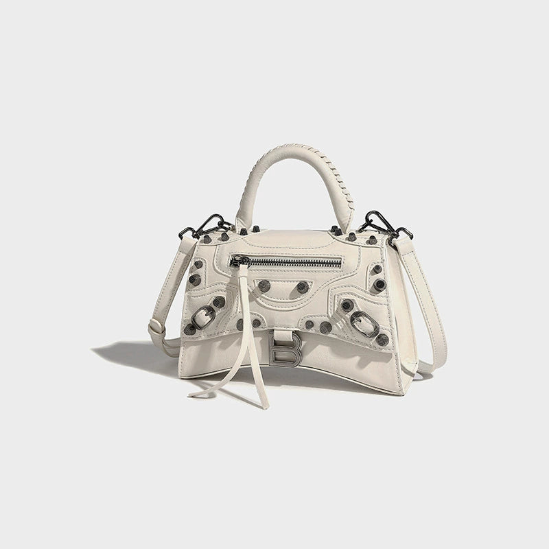Beaira Niche high-quality motorcycle handbag women's new hot girl willow nail hourglass bag high-end one-shoulder crossbody bag