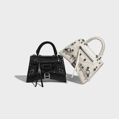 Beaira Niche high-quality motorcycle handbag women's new hot girl willow nail hourglass bag high-end one-shoulder crossbody bag