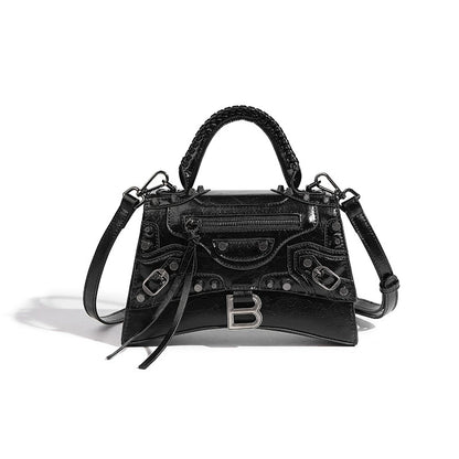 Beaira Niche high-quality motorcycle handbag women's new hot girl willow nail hourglass bag high-end one-shoulder crossbody bag