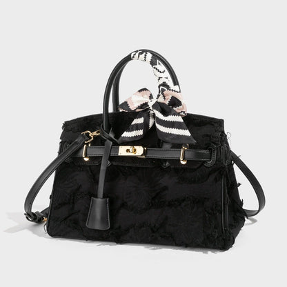 Beaira Retro denim handbag for women's spring and summer platinum light luxury high-end fashion trend single shoulder crossbody women's bag