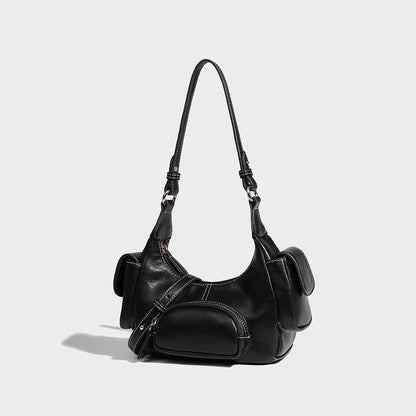 Beaira Retro motorcycle bag wasteland style worn out single shoulder hand-held armpit bag high-end new autumn and winter multi pocket bag
