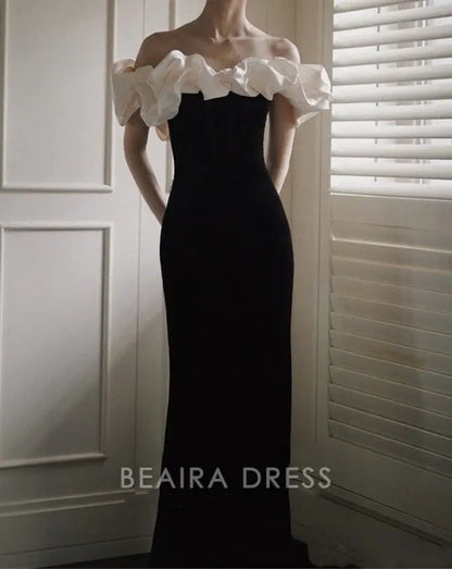 Beaira Simple New Style Cloud Shoulder Mermaid Long Prom Dresses hot sale for women