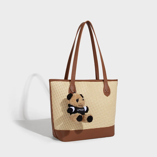 Beaira Summer high-end style new niche retro high-end style armpit bag woven grass bag large capacity simple support extra large