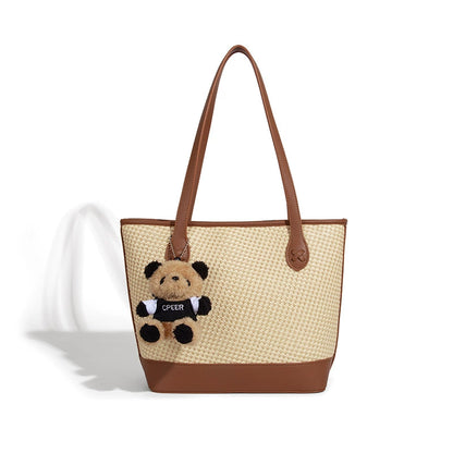 Beaira Summer high-end style new niche retro high-end style armpit bag woven grass bag large capacity simple support extra large