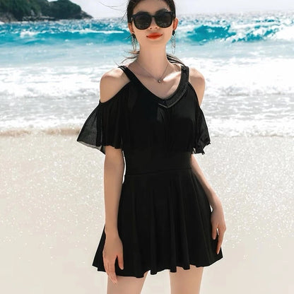 Beaira Swimsuit for women conservative and covering the belly to show off thinness sexy swimsuit ins plus size hot spring skirt style suspender swimsuit