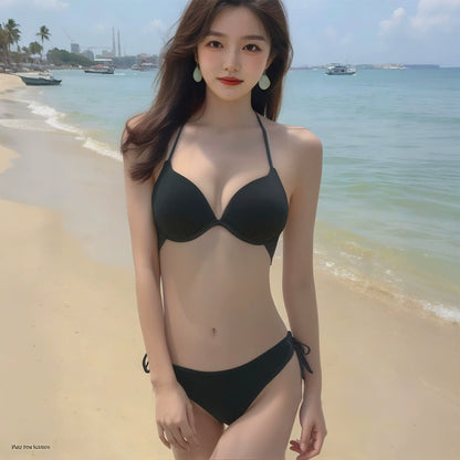 Beaira Swimsuit women's sexy bikini gathering size chest three-point split slimming hot spring beach vacation swimwear wholesale
