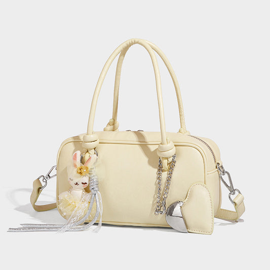 Beaira Uniquely designed bowling bag women's new fashionable retro handbag single shoulder crossbody Boston bag