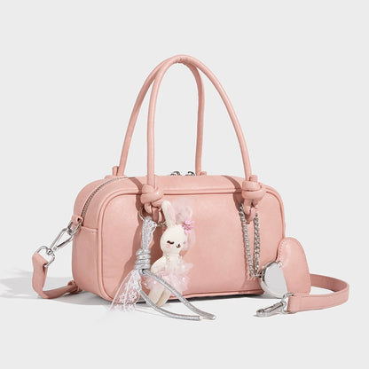 Beaira Uniquely designed bowling bag women's new fashionable retro handbag single shoulder crossbody Boston bag