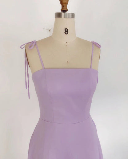 Spaghetti Straps Square Sleeveless A-Line Zipper Floor-Length Long Prom Dresses