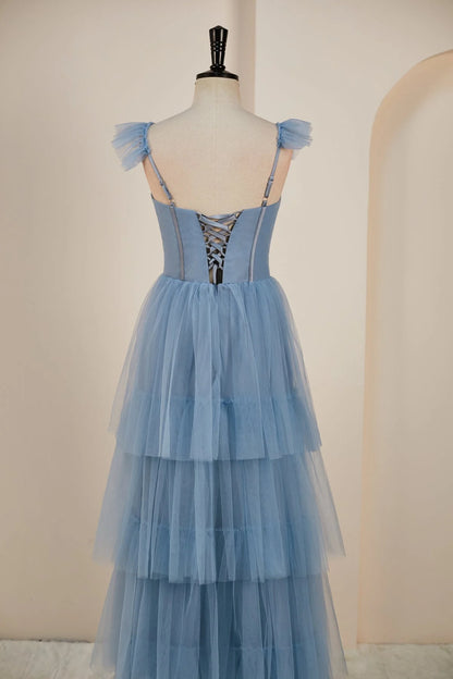 Fantastic Straps Tulle Tiered Multi-Layers Prom Dresses