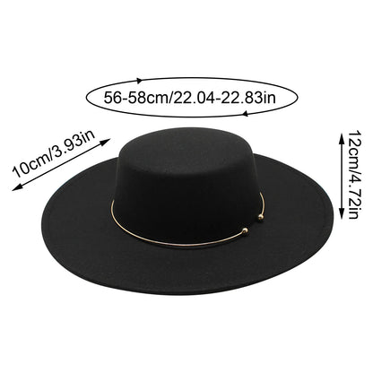 Beaira French Style 10cm Wide Brim Derby Top Hat Socialite Wind Hepburn Wind Wool Felt Fedoras Hat Elegant Wedding Dress Hat