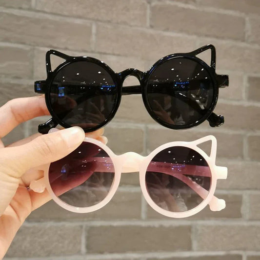 Beaira Girls Boys Cute Animal Cartoon Ears Sunglasses Outdoor Sun Protection Children Lovely Vintage Sunglasses Protection Classic Kids