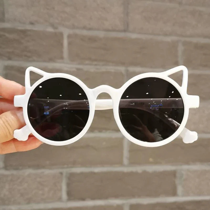 Beaira Girls Boys Cute Animal Cartoon Ears Sunglasses Outdoor Sun Protection Children Lovely Vintage Sunglasses Protection Classic Kids