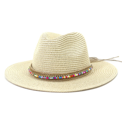 Beaira Pink Panama Hat Womens Sun Hat Straw Beach Fedora Summer Hat Wide Brim Sombreros