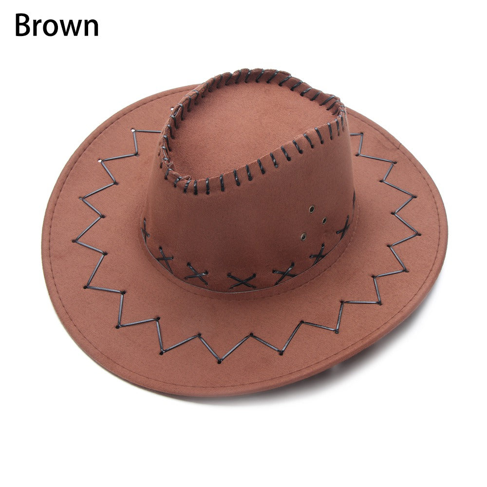 Beaira Western Cowboy Hat for Men Women Kids Fedora Outdoor Wide Brim Faux Leather Summer Wide Brim Beach Travel Cap Black White Pink
