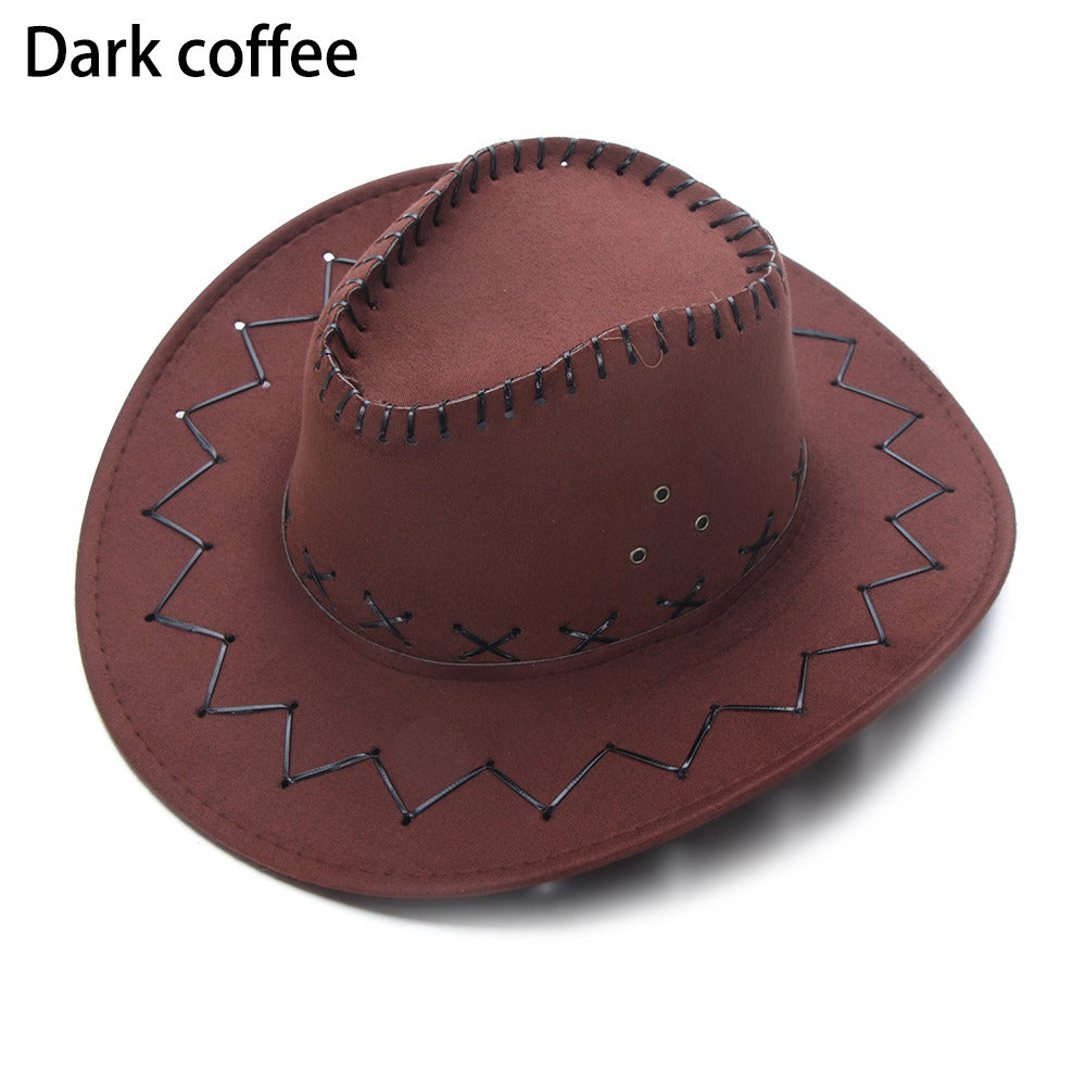 Beaira Western Cowboy Hat for Men Women Kids Fedora Outdoor Wide Brim Faux Leather Summer Wide Brim Beach Travel Cap Black White Pink