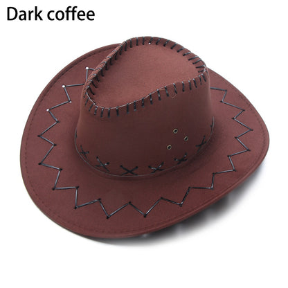 Beaira Western Cowboy Hat for Men Women Kids Fedora Outdoor Wide Brim Faux Leather Summer Wide Brim Beach Travel Cap Black White Pink