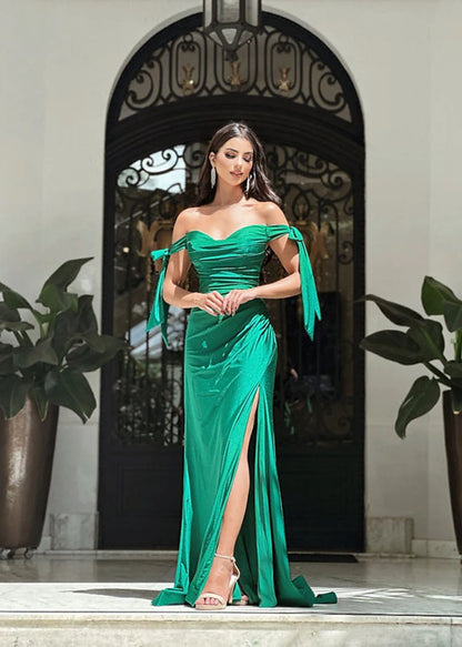 Prom Dresses Mermaid Off The Shoulder Zipper Up With Slit