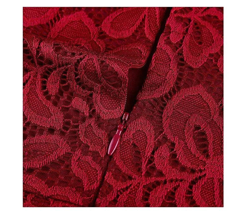 Lace Cocktail Dress Vintage Bridesmaid Short A-Line Evening Dresses