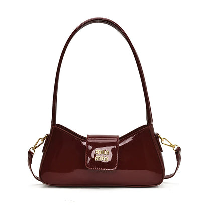 Beaira Light Luxury High-end Patent Leather Ladies Shoulder Bag New PU Leather Women Tote Bag Underarm Handbag Crossbody Purse
