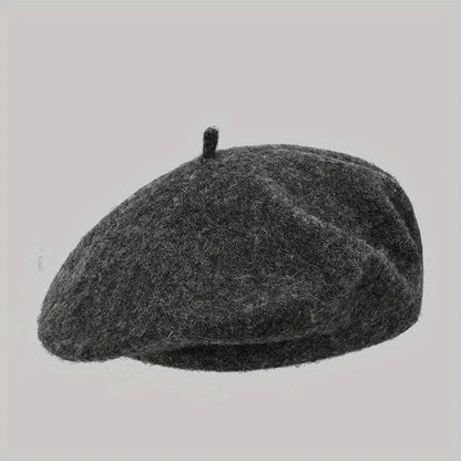 Beaira Men's and women's vintage wool beret model women's fall and winter beret women's round top painter's hat beret