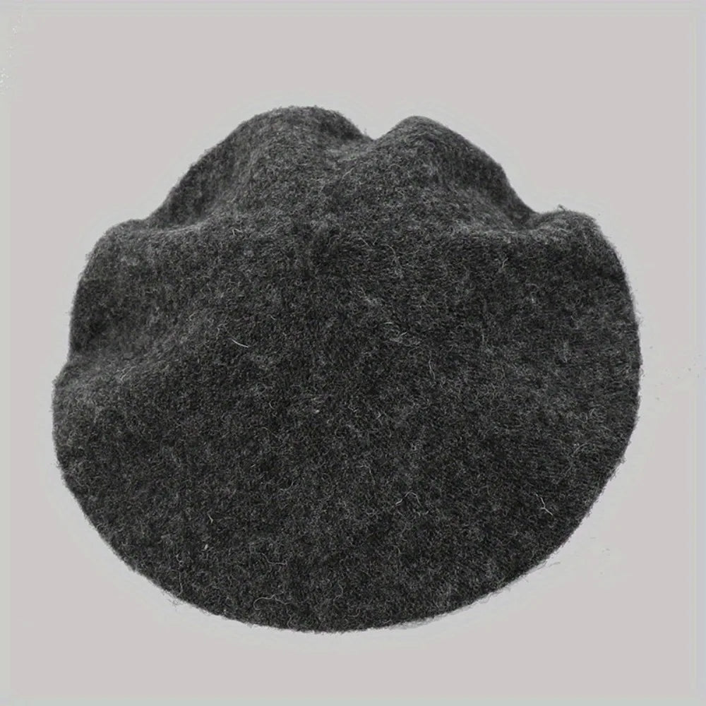 Beaira Men's and women's vintage wool beret model women's fall and winter beret women's round top painter's hat beret
