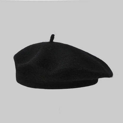 Beaira Men's and women's vintage wool beret model women's fall and winter beret women's round top painter's hat beret