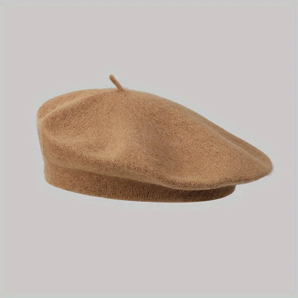Beaira Men's and women's vintage wool beret model women's fall and winter beret women's round top painter's hat beret