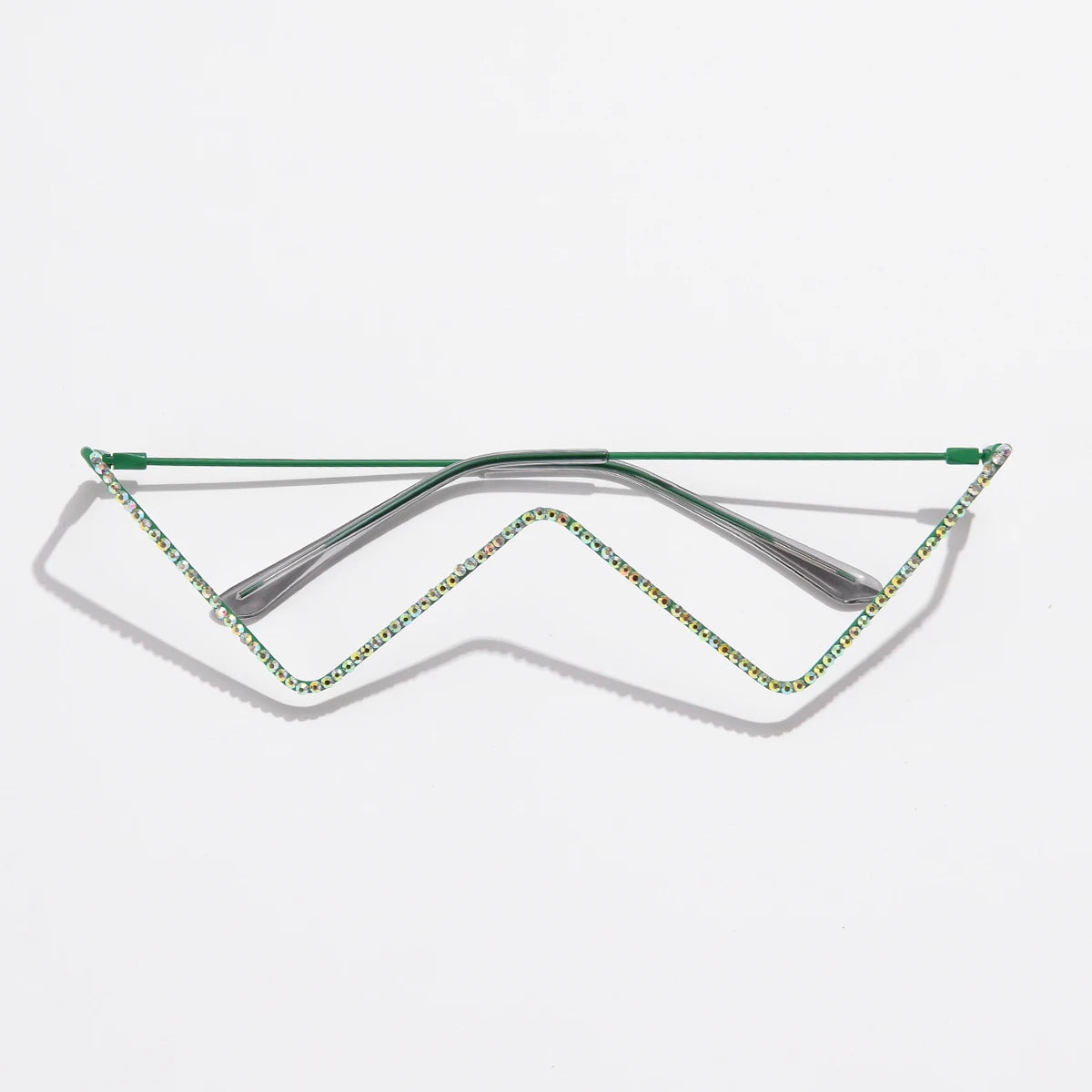 Beaira Motorcycle DrivingNew Fashion Crystal Sunglasses Frames For Women Small Diamond Eyeglasses Line Alloy Frame Goggles Unisex
