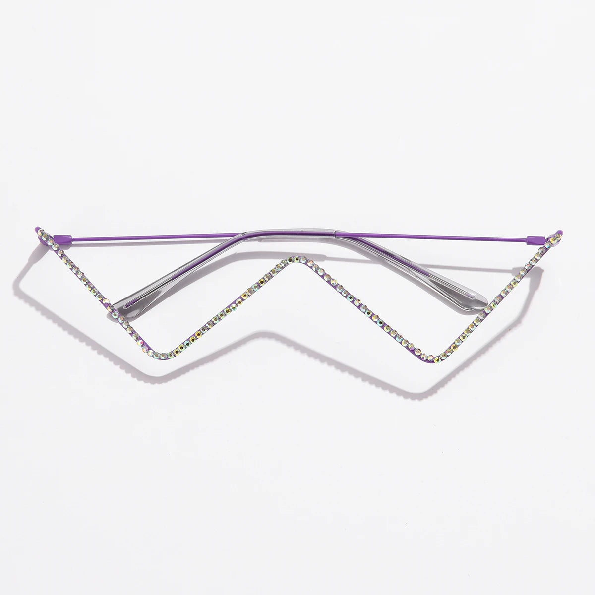Beaira Motorcycle DrivingNew Fashion Crystal Sunglasses Frames For Women Small Diamond Eyeglasses Line Alloy Frame Goggles Unisex