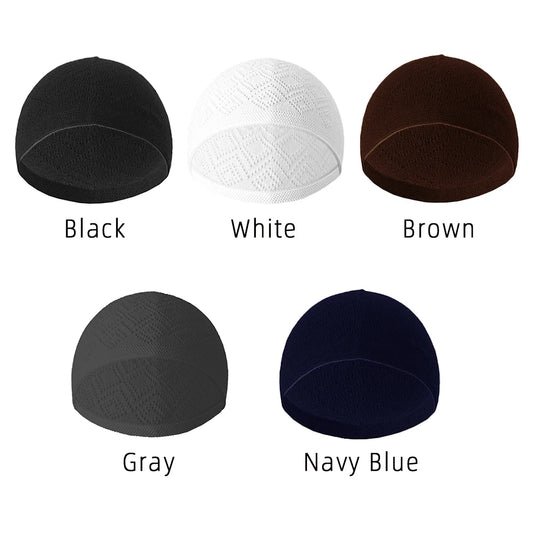 Beaira Muslim Men Prayer Hats Unisex Winter Warm Knitted Beanie Cap Islam Jewish India Caps Musulman Arab Men's Kippah Homme Hat