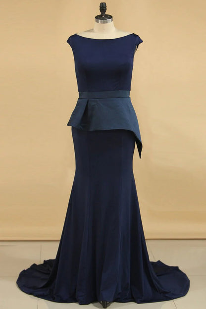 New Arrival Scoop Mermaid Spandex Party Dresses Sweep Train