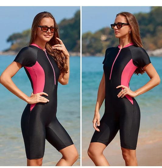 Beaira New European and American Cross-Border New Surf Wear Women's Swimwear Swimsuit Large Size Ready-Made One-Piece Swimsuit