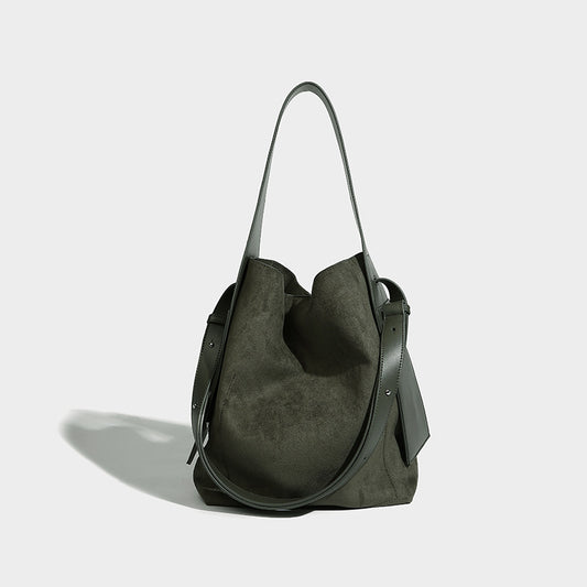 Beaira Hanging ear tote bag with suede touch for autumn and winter trendy large capacity bag lazy commuting single shoulder crossbody women's bag