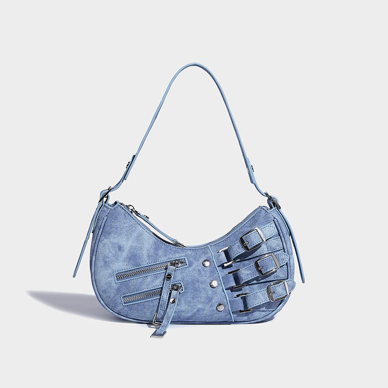 Beaira Small Cross border Retro Cowboy Spicy Girl Colorful New Bag Women's Fashion Versatile Underarm Single Shoulder Handbag