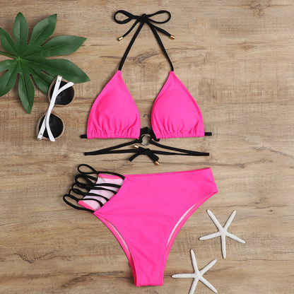 Beaira European and American new swimsuit women's split bikini swimsuit leopard print hollowed out swimsuit bikini swimsuit