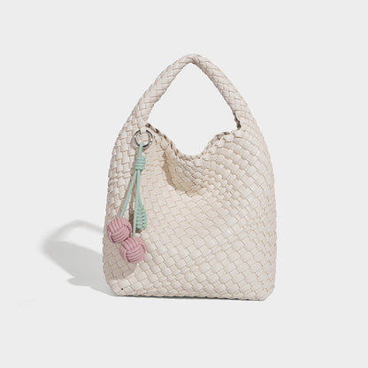 Beaira Cross border hot selling pure handmade woven bag women's fashionable and durable tote bag summer large capacity single shoulder crossbody bag