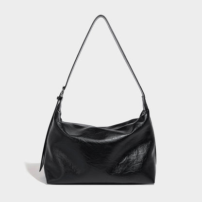 Beaira Hot girl commuting soft leather hand-held tote bag motorcycle bag new niche large capacity single shoulder diagonal cross bag