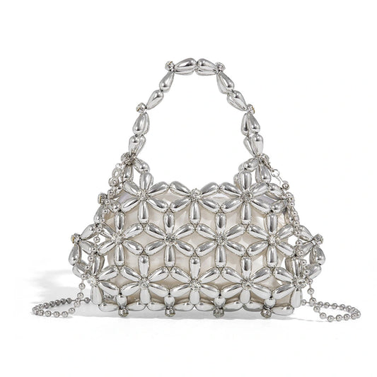 Beaira New personalized hand beaded woven diamond studded shiny and non functional air quality dumpling cloud hand-held crossbody bag