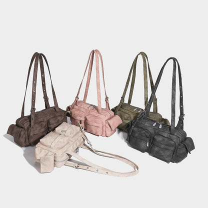 Beaira Korean Ins personality versatile niche multi pocket design handheld mailman bag autumn and winter large capacity single shoulder armpit bag