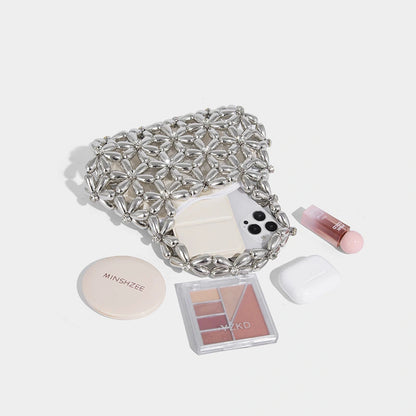 Beaira New personalized hand beaded woven diamond studded shiny and non functional air quality dumpling cloud hand-held crossbody bag