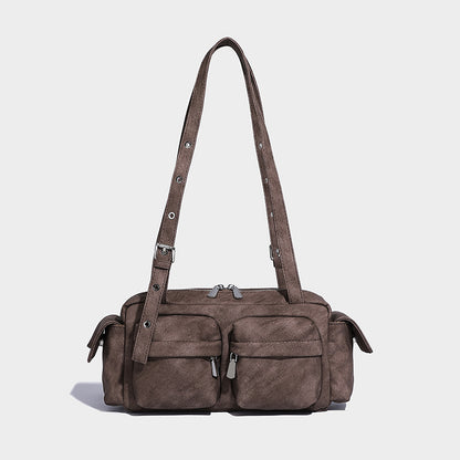 Beaira Korean Ins personality versatile niche multi pocket design handheld mailman bag autumn and winter large capacity single shoulder armpit bag